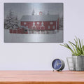 'Red Barn in the Pines' by Lori Deiter – Metal Wall Art, 16x12 room view