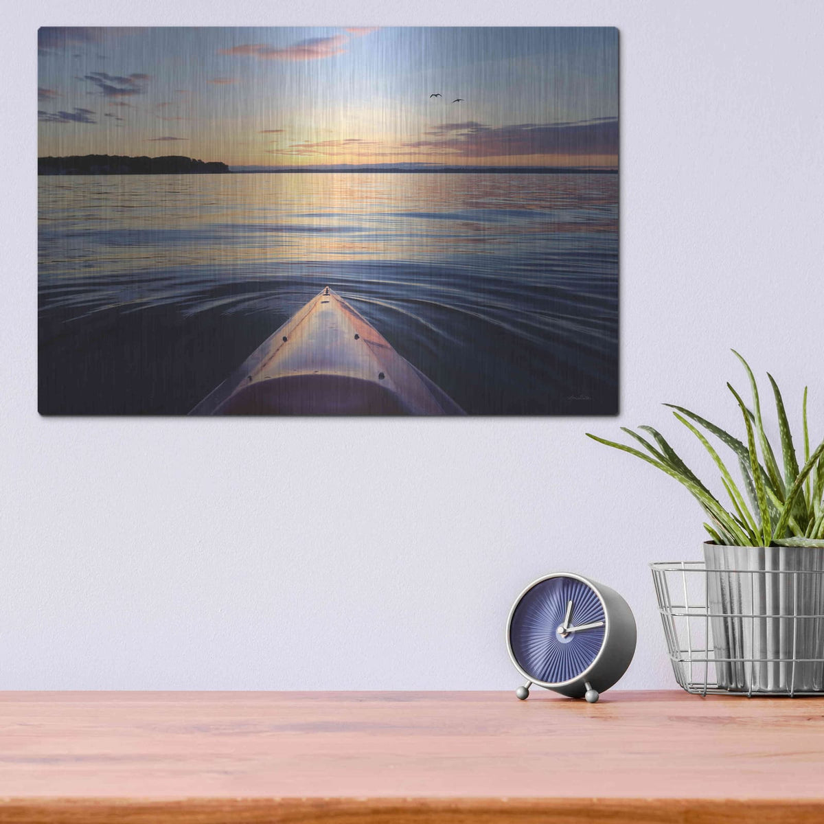 'Kayaking on French Bay' by Lori Deiter – Metal Wall Art, 16x12 room view