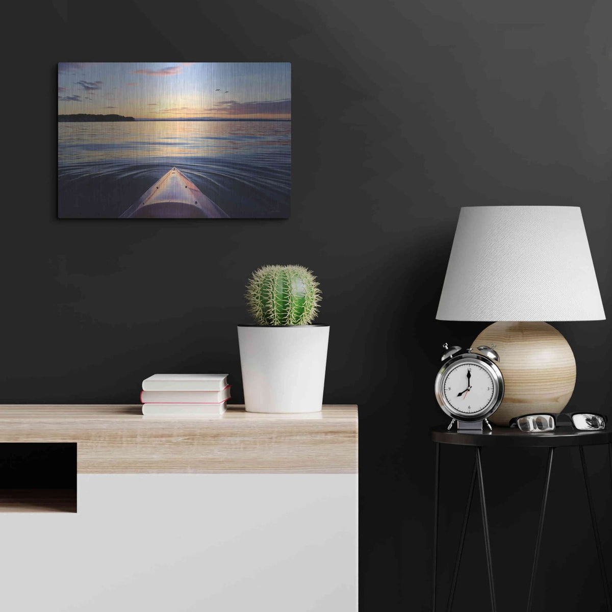 'Kayaking on French Bay' by Lori Deiter – Metal Wall Art, 24x16 room view