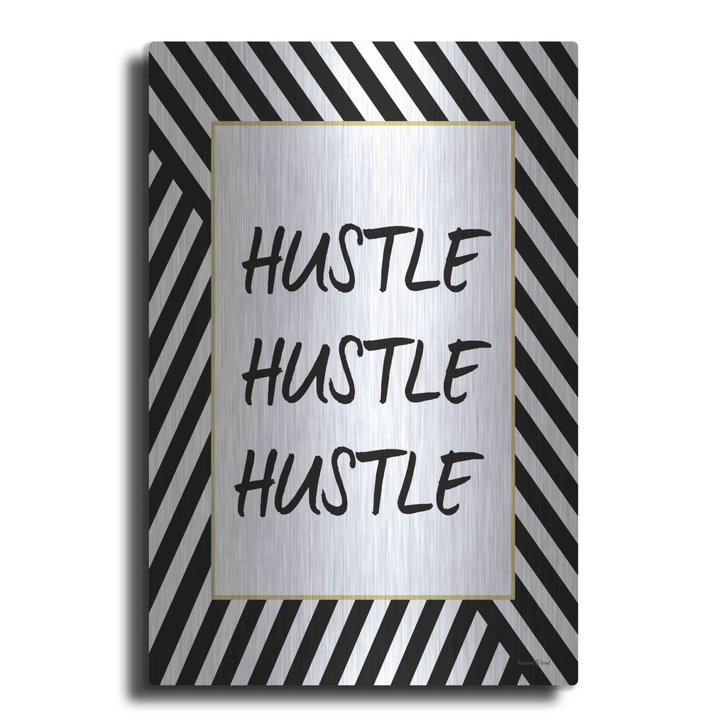 'Hustle' by Lettered & Lined – Metal Wall Art