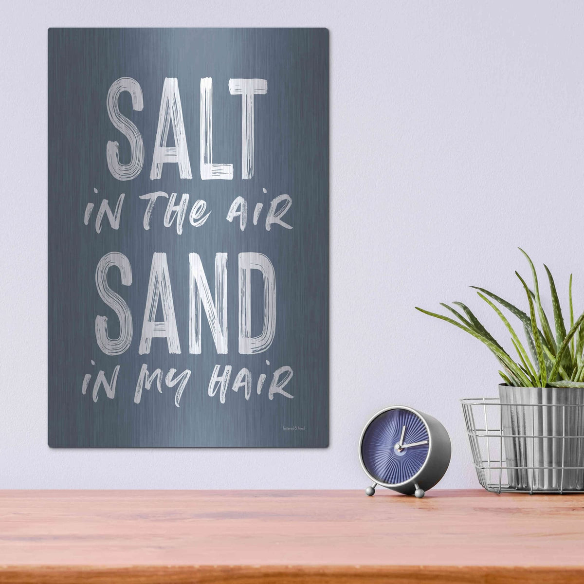 'Salt in the Air' by Lettered & Lined – Metal Wall Art, 12x16 room view