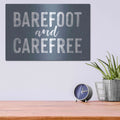 'Barefoot and Carefree' by Lettered & Lined – Metal Wall Art, 16x12 room view