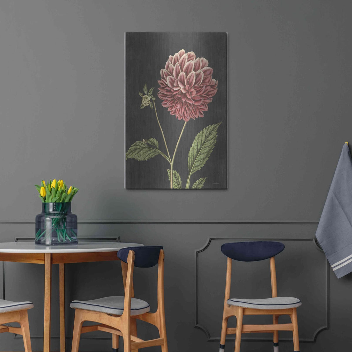 'Dahlia' by Lettered & Lined – Metal Wall Art, 24x36 room view