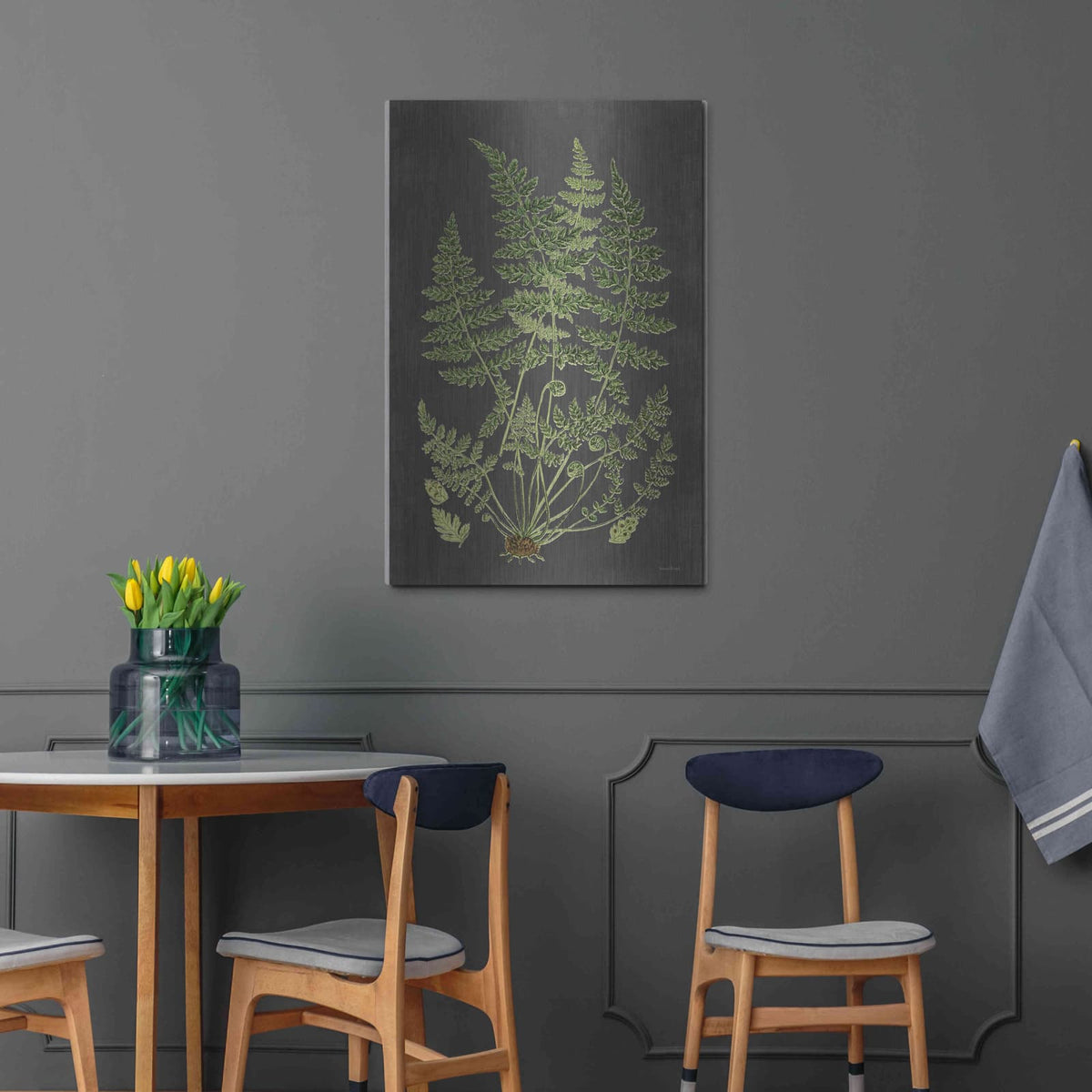 'Fern Study' by Lettered & Lined – Metal Wall Art, 24x36 room view