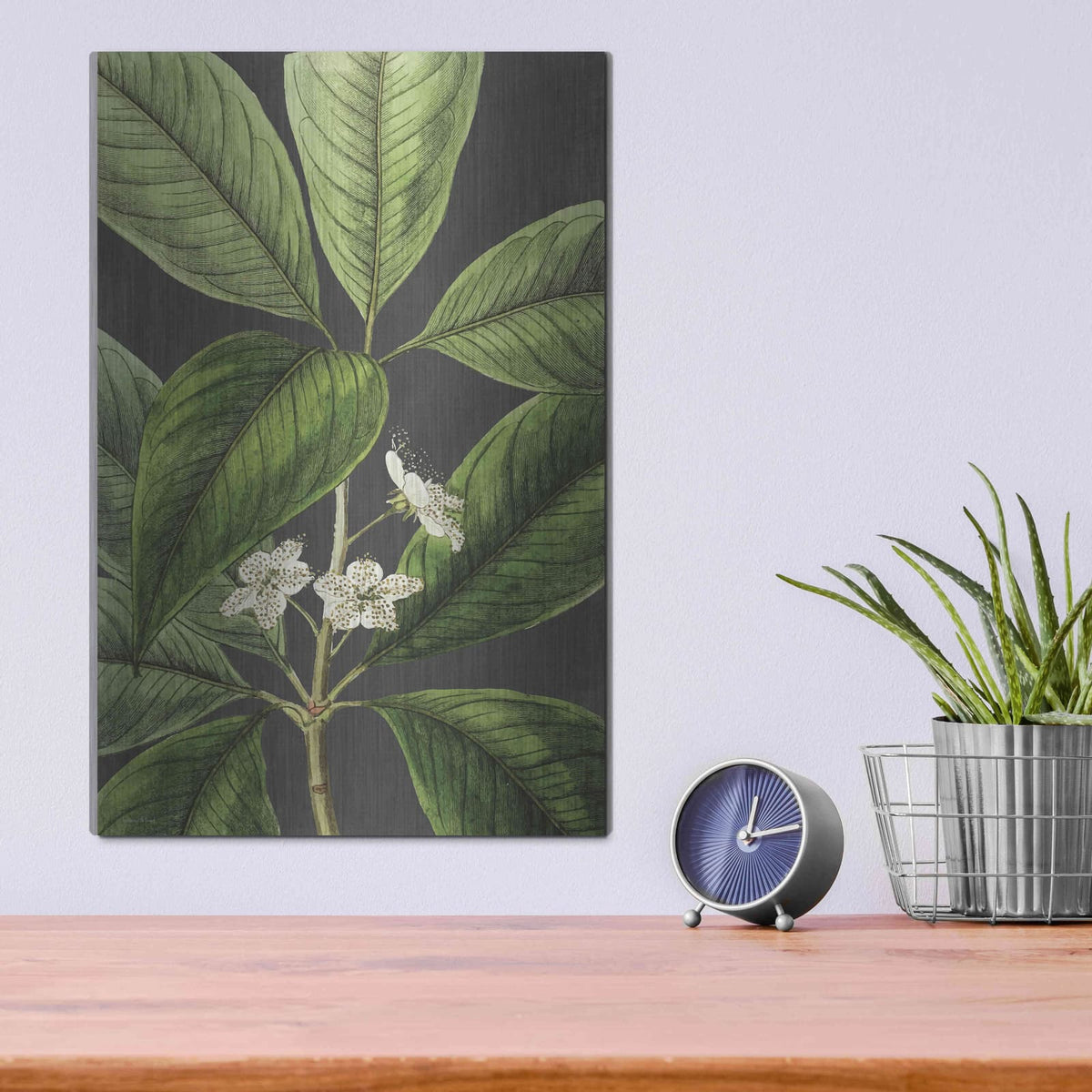 'Grand Leaves' by Lettered & Lined – Metal Wall Art, 12x16 room view