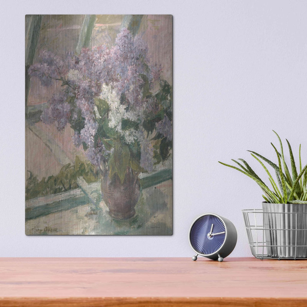 'Lilacs in the Light' by Lettered & Lined – Metal Wall Art, 12x16 room view