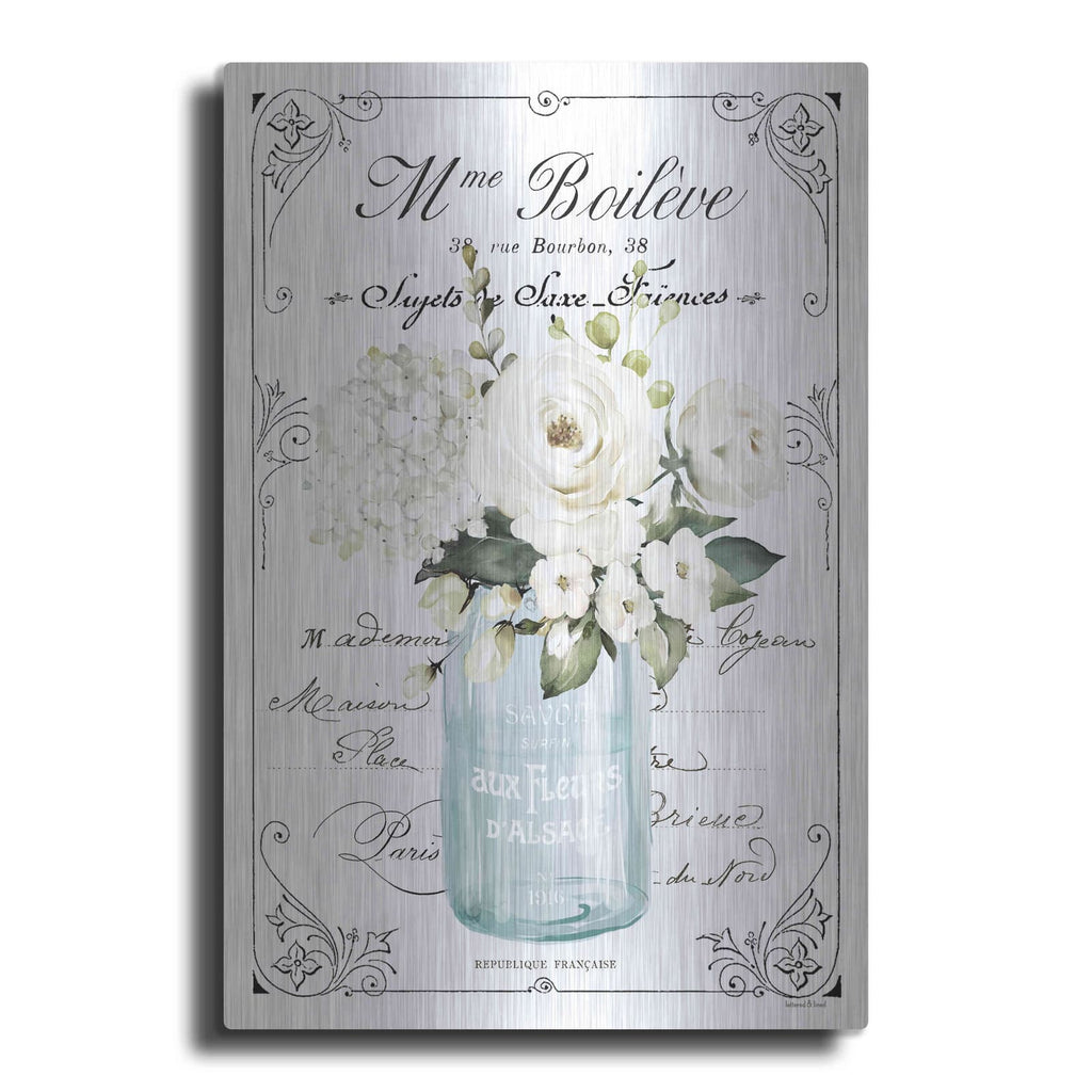 'French Bathroom Set II' by Lettered & Lined – Metal Wall Art