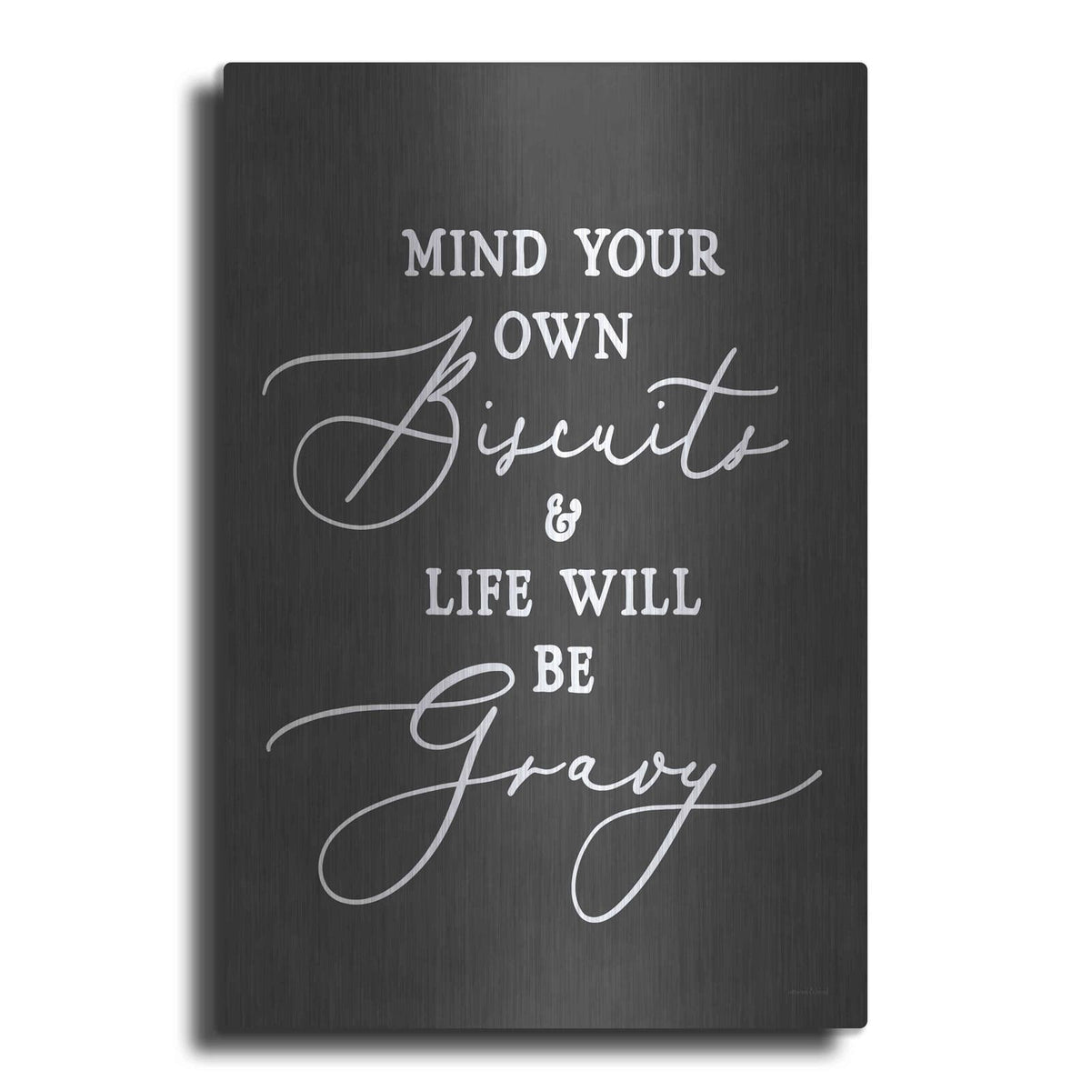 'Biscuits & Gravy' by Lettered & Lined – Metal Wall Art
