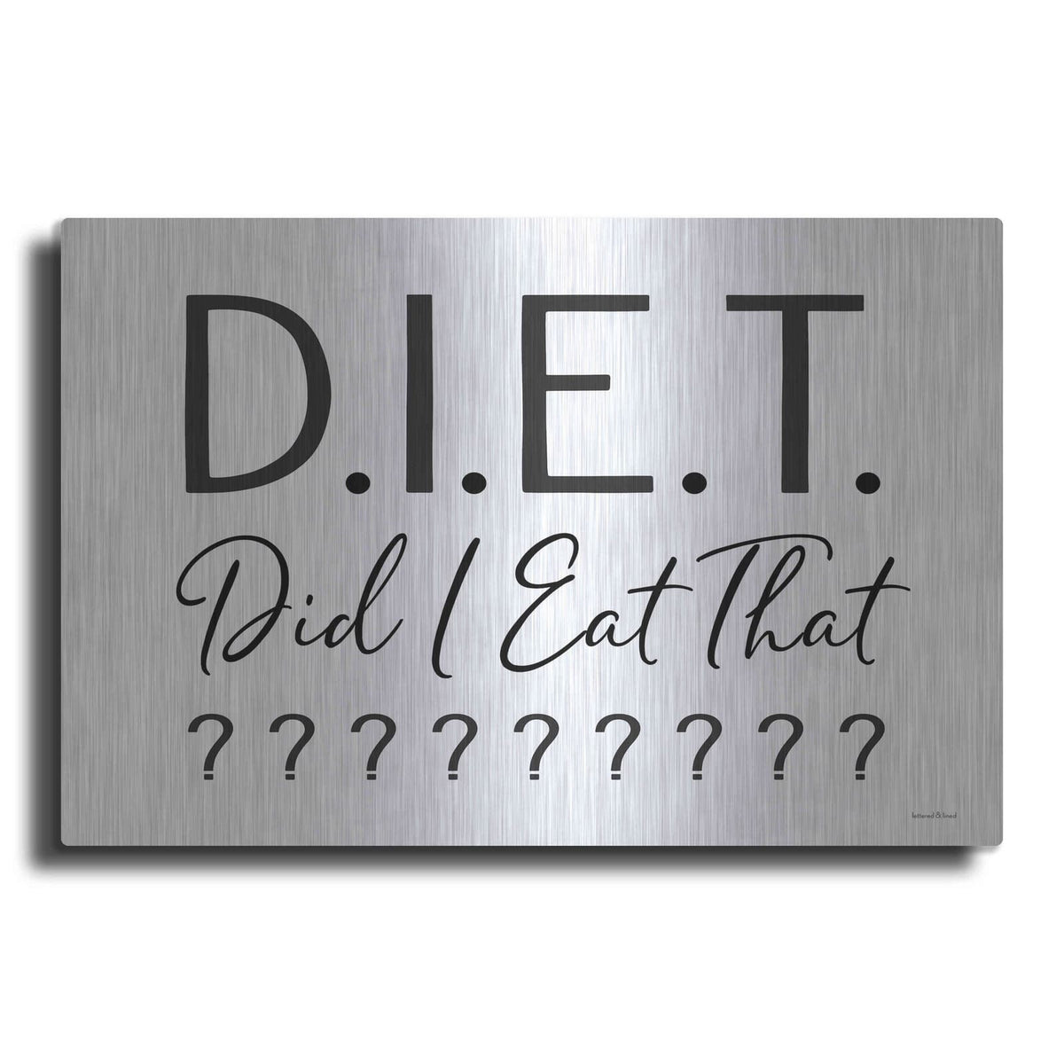 'Did I Eat That?' by Lettered & Lined – Metal Wall Art