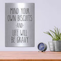 'Biscuits and Gravy' by Lettered & Lined – Metal Wall Art, 12x16 room view
