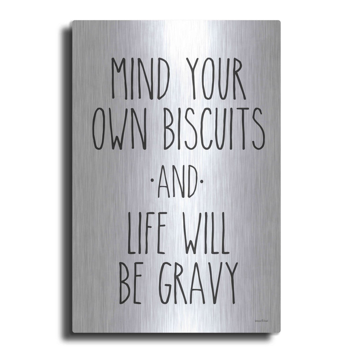 'Biscuits and Gravy' by Lettered & Lined – Metal Wall Art