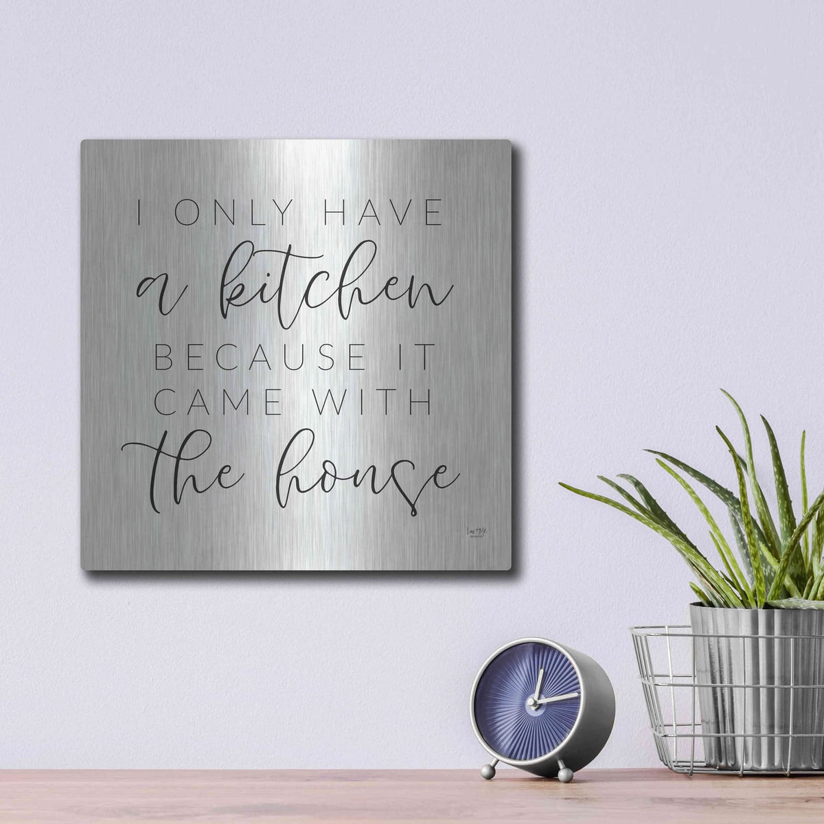'A Kitchen' by Lux + Me – Metal Wall Art, 12x12 room view