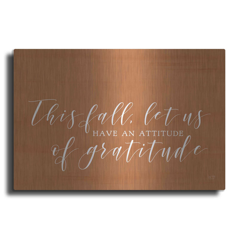 'Attitude of Gratitude' by Lux + Me – Metal Wall Art
