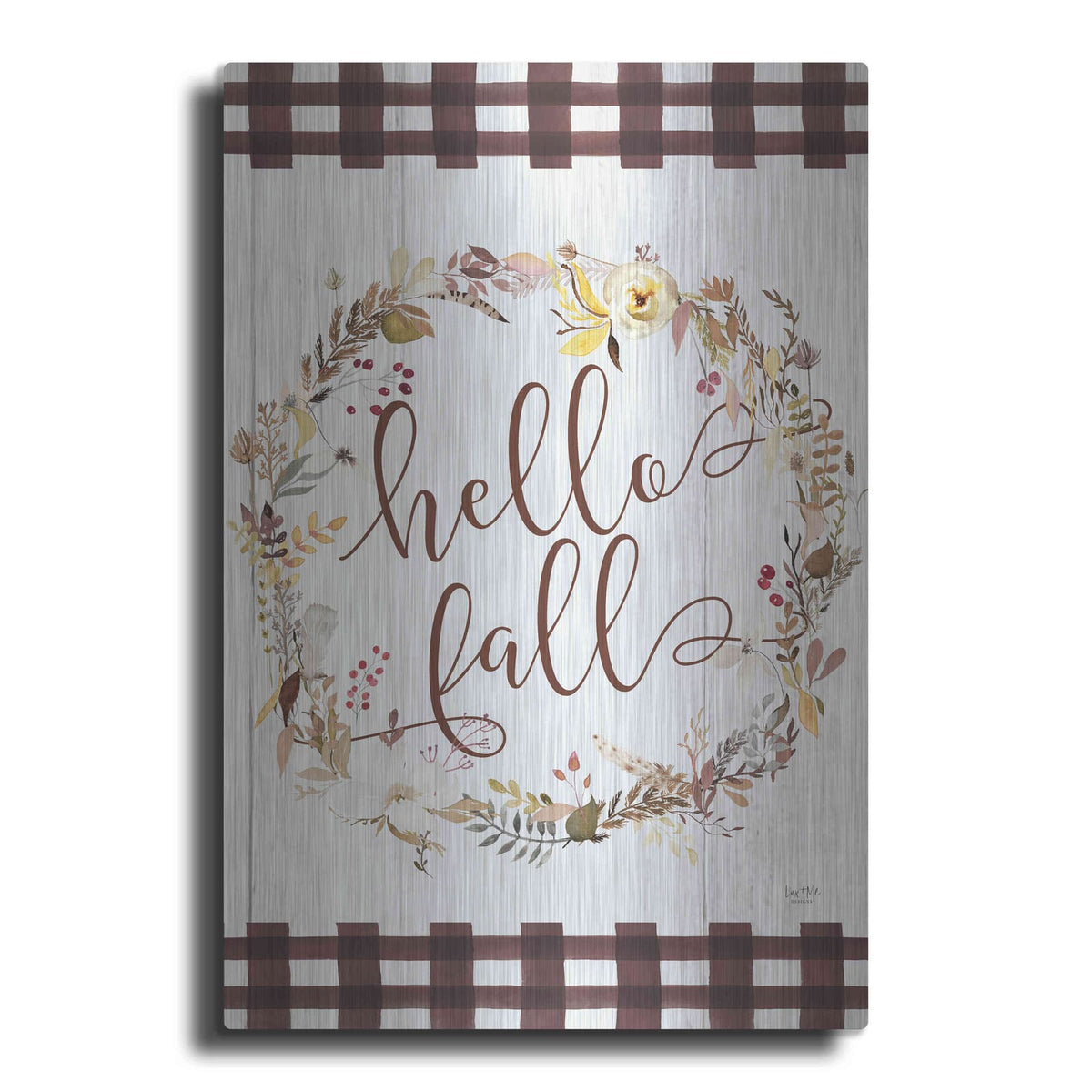 'Hello Fall' by Lux + Me – Metal Wall Art