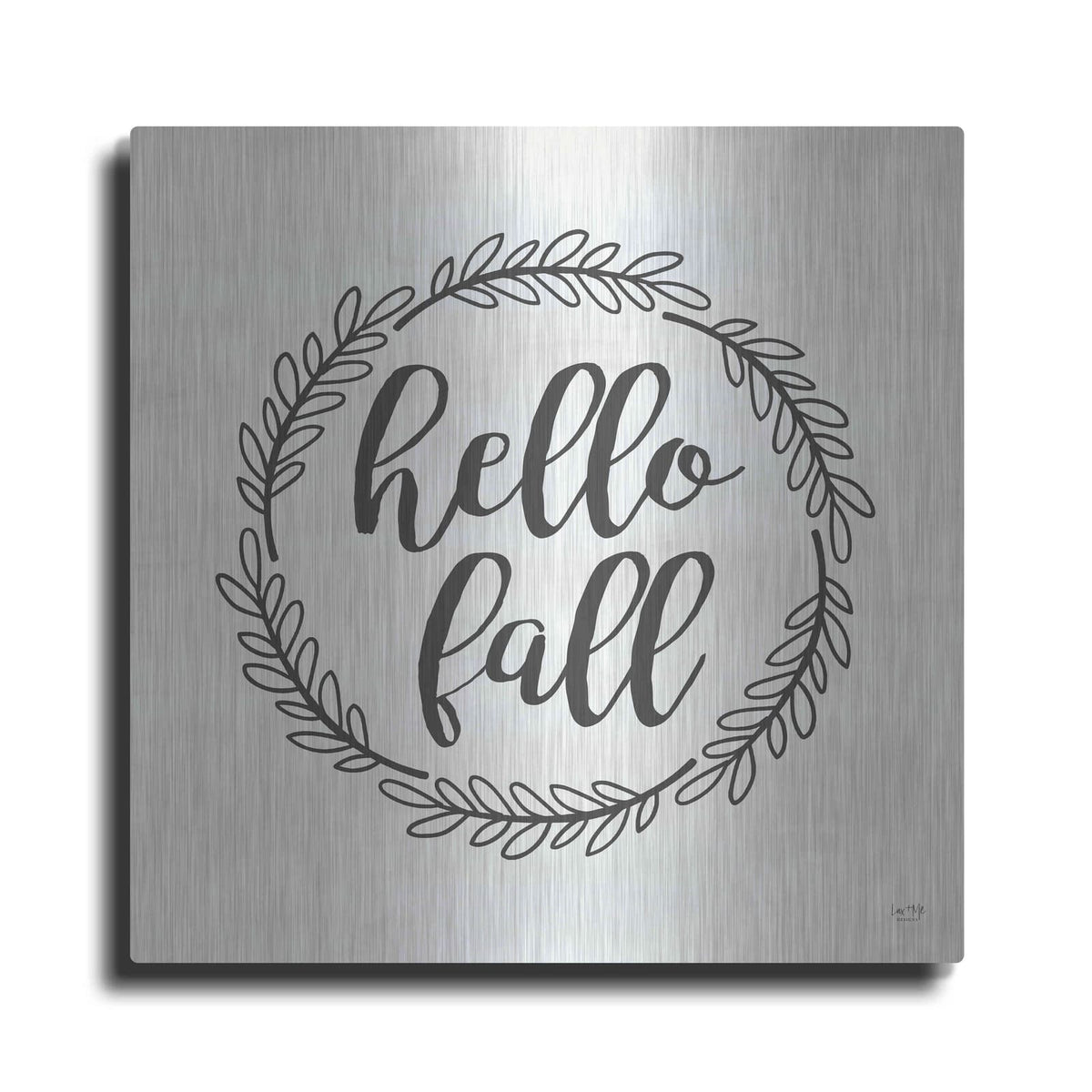 'Hello Fall Simple' by Lux + Me – Metal Wall Art