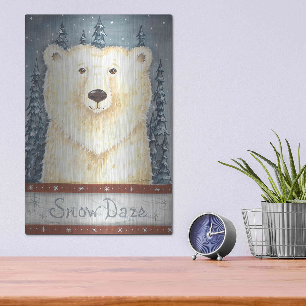 'Snow Daze' by Mary Ann June – Metal Wall Art, 12x16 room view