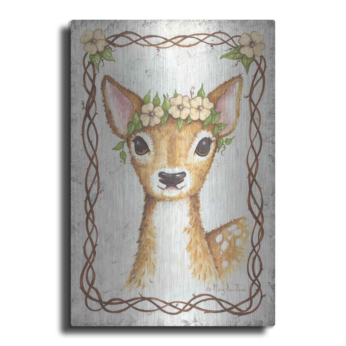'Deer' by Mary Ann June – Metal Wall Art