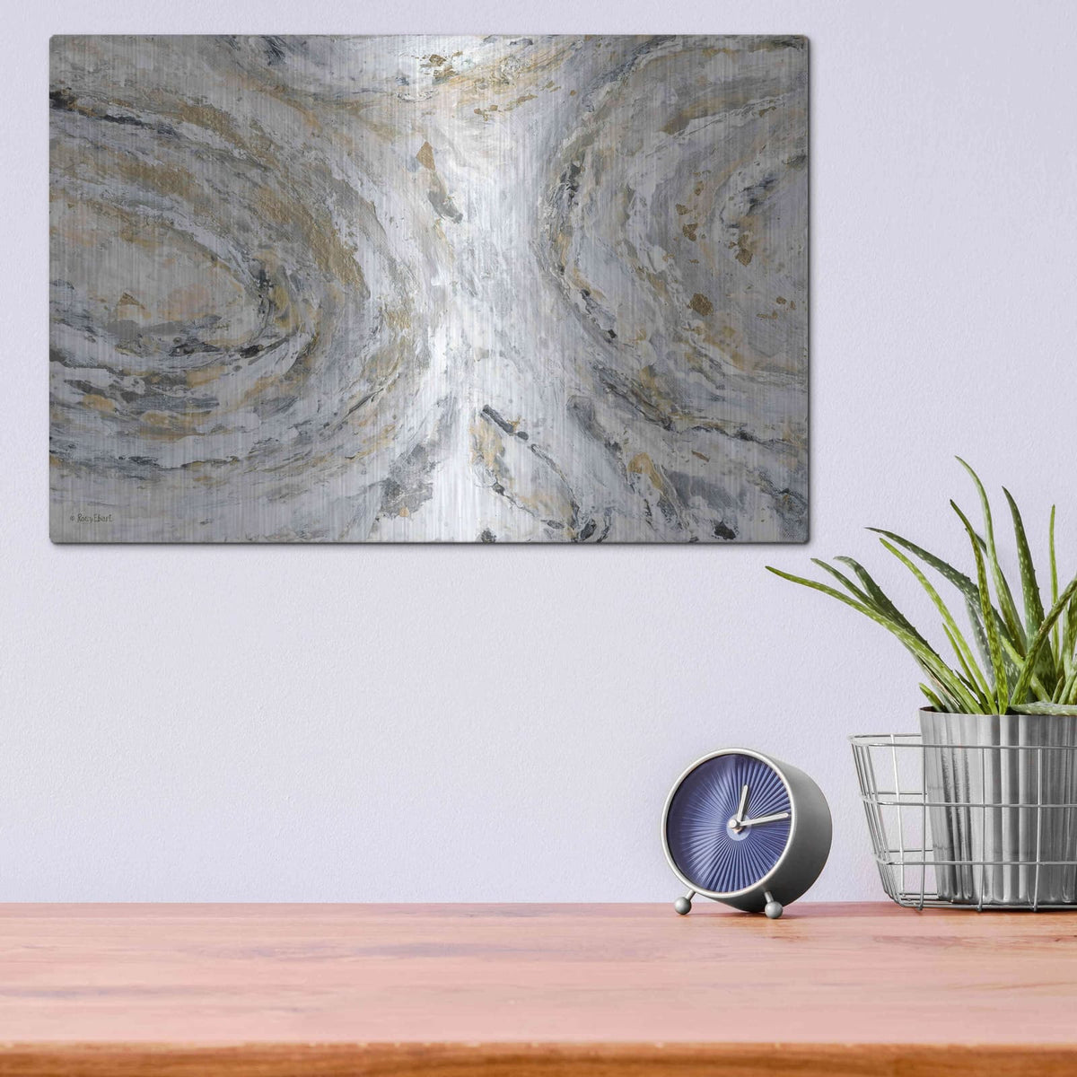 'Around & Around' by Roey Ebert – Metal Wall Art, 16x12 room view
