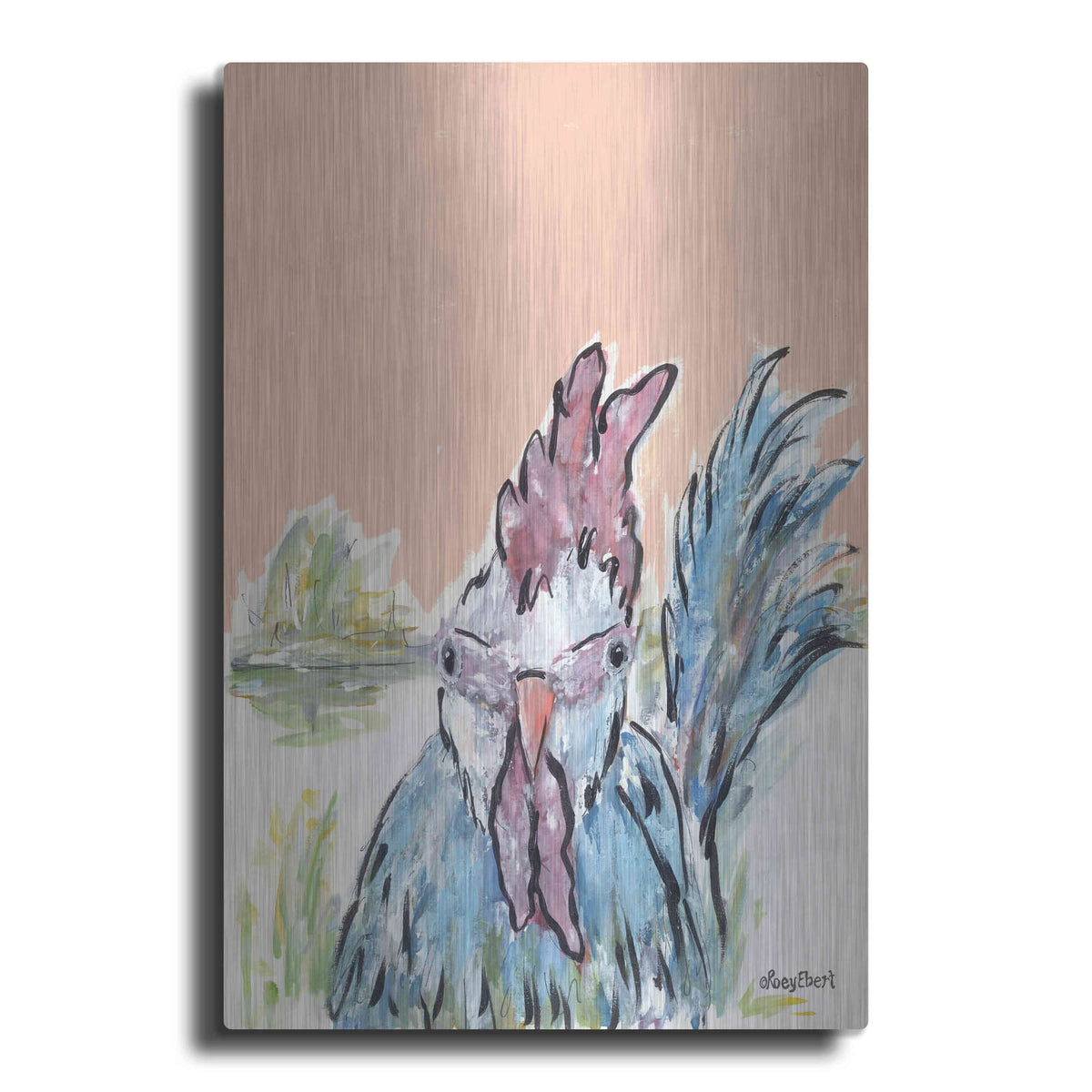 'Cock-A-Doodle-Doo' by Roey Ebert – Metal Wall Art
