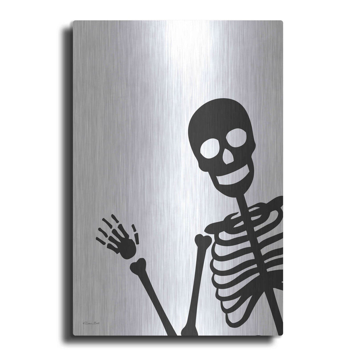 'Peek-a-boo Skeleton' by Susan Ball – Metal Wall Art
