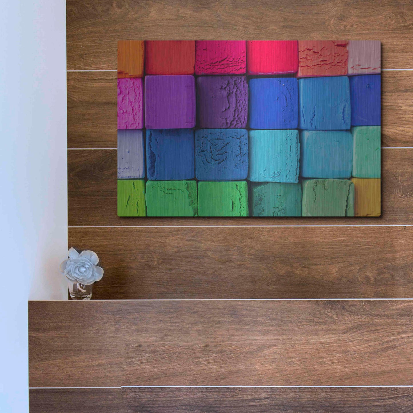 Luxe Metal Art 'Art Blocks' by Epic Portfolio, Metal Wall Art,16x12