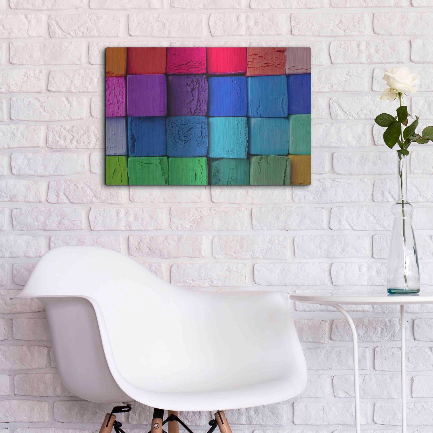 Luxe Metal Art 'Art Blocks' by Epic Portfolio, Metal Wall Art,24x16