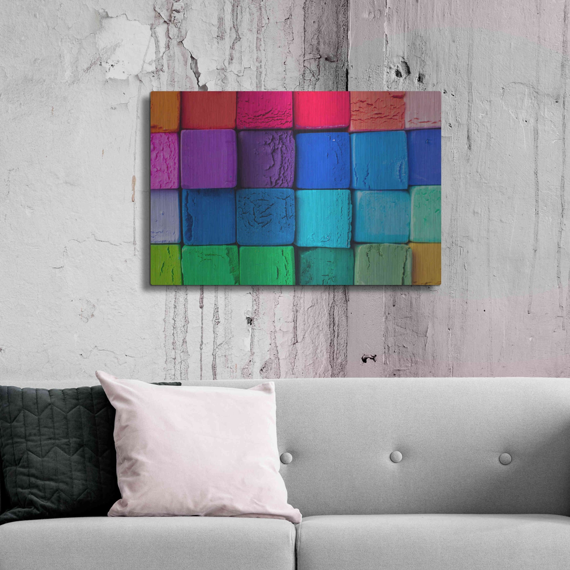 Luxe Metal Art 'Art Blocks' by Epic Portfolio, Metal Wall Art,36x24