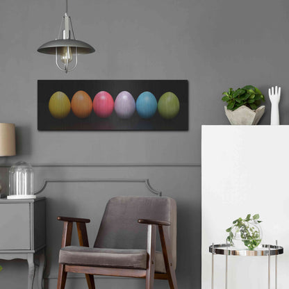 Luxe Metal Art 'Colorful Easter' by Epic Portfolio, Metal Wall Art,36x12