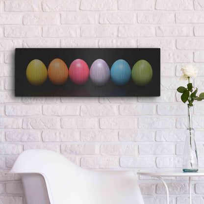 Luxe Metal Art 'Colorful Easter' by Epic Portfolio, Metal Wall Art,36x12