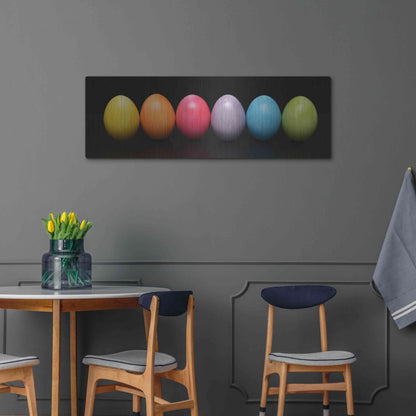 Luxe Metal Art 'Colorful Easter' by Epic Portfolio, Metal Wall Art,48x16