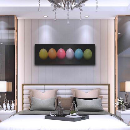 Luxe Metal Art 'Colorful Easter' by Epic Portfolio, Metal Wall Art,48x16