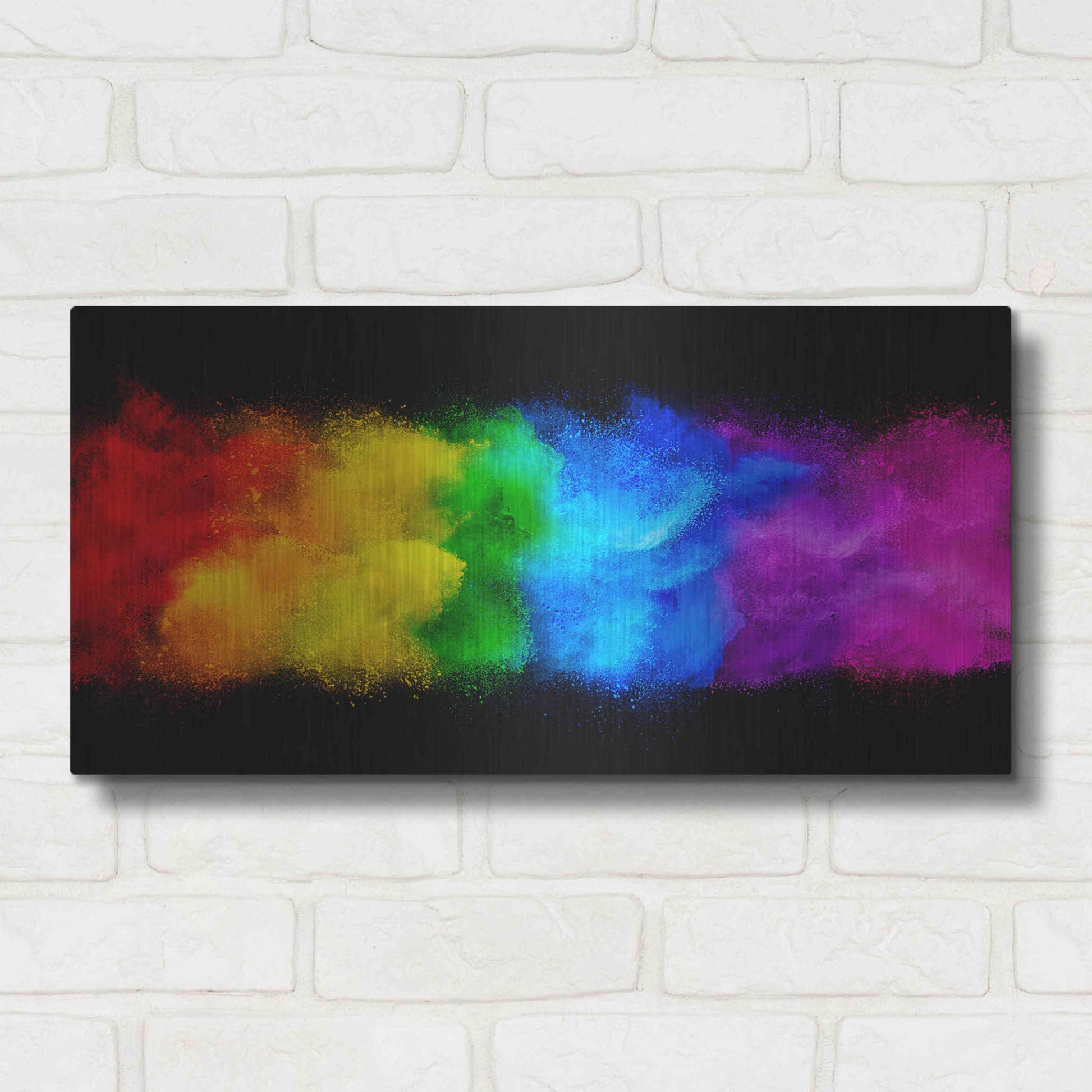 Luxe Metal Art 'Radiant Hurricane' by Epic Portfolio, Metal Wall Art,24x12