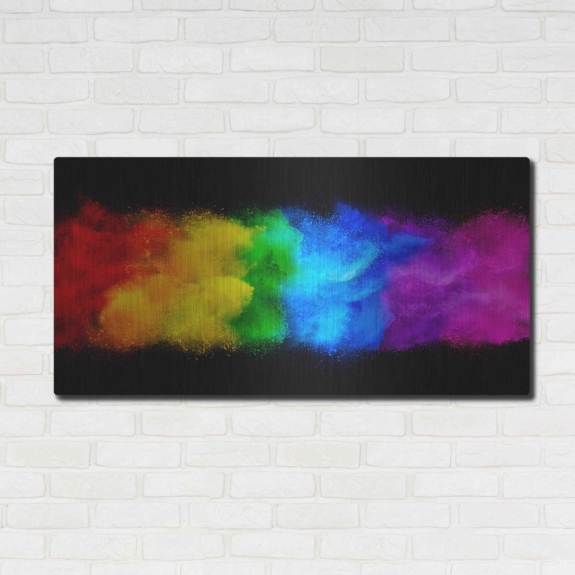 Luxe Metal Art 'Radiant Hurricane' by Epic Portfolio, Metal Wall Art,48x24