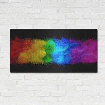 Luxe Metal Art 'Radiant Hurricane' by Epic Portfolio, Metal Wall Art,48x24