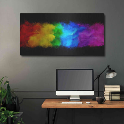 Luxe Metal Art 'Radiant Hurricane' by Epic Portfolio, Metal Wall Art,48x24