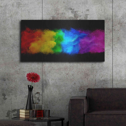Luxe Metal Art 'Radiant Hurricane' by Epic Portfolio, Metal Wall Art,48x24