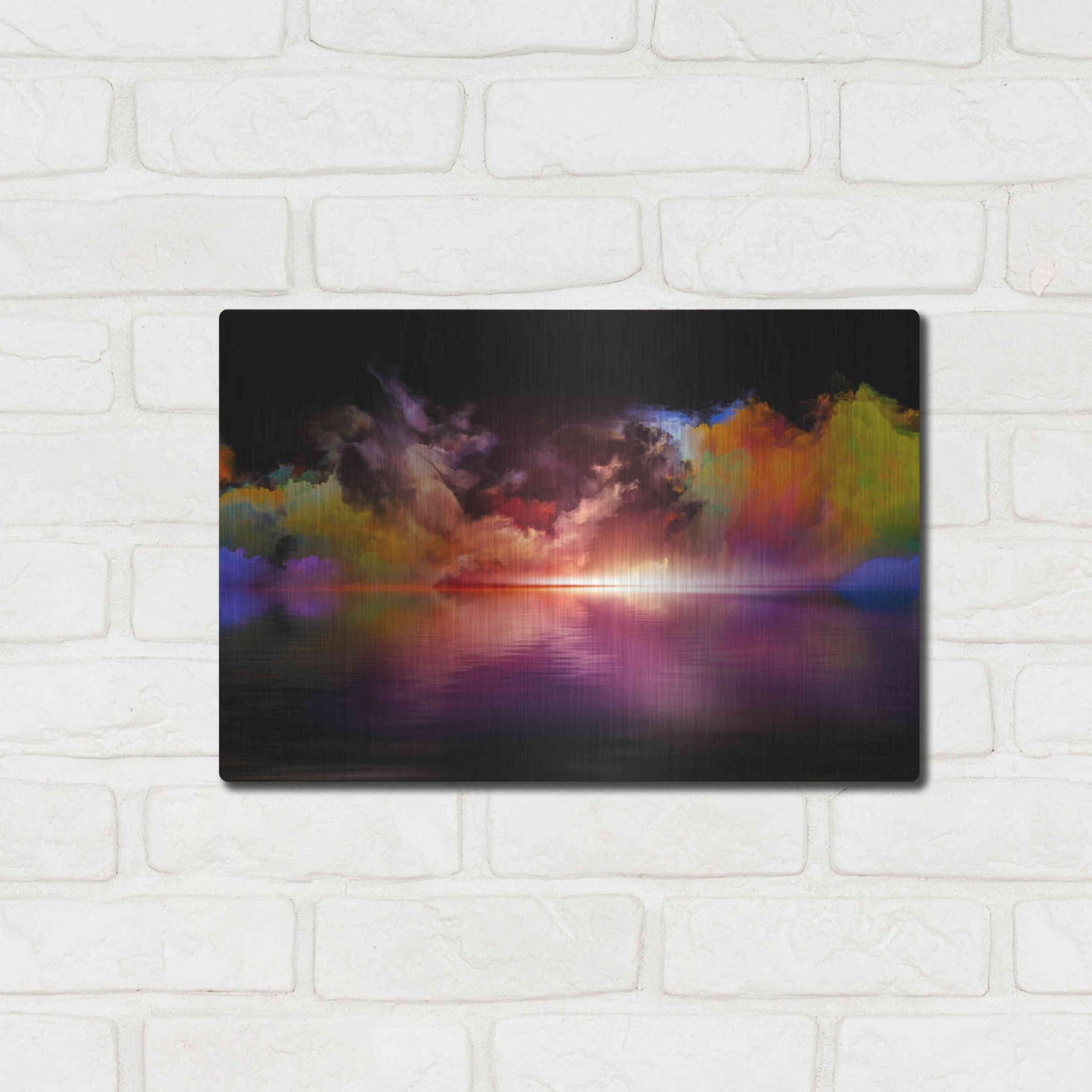 Luxe Metal Art 'Storm Surge' by Epic Portfolio, Metal Wall Art,16x12