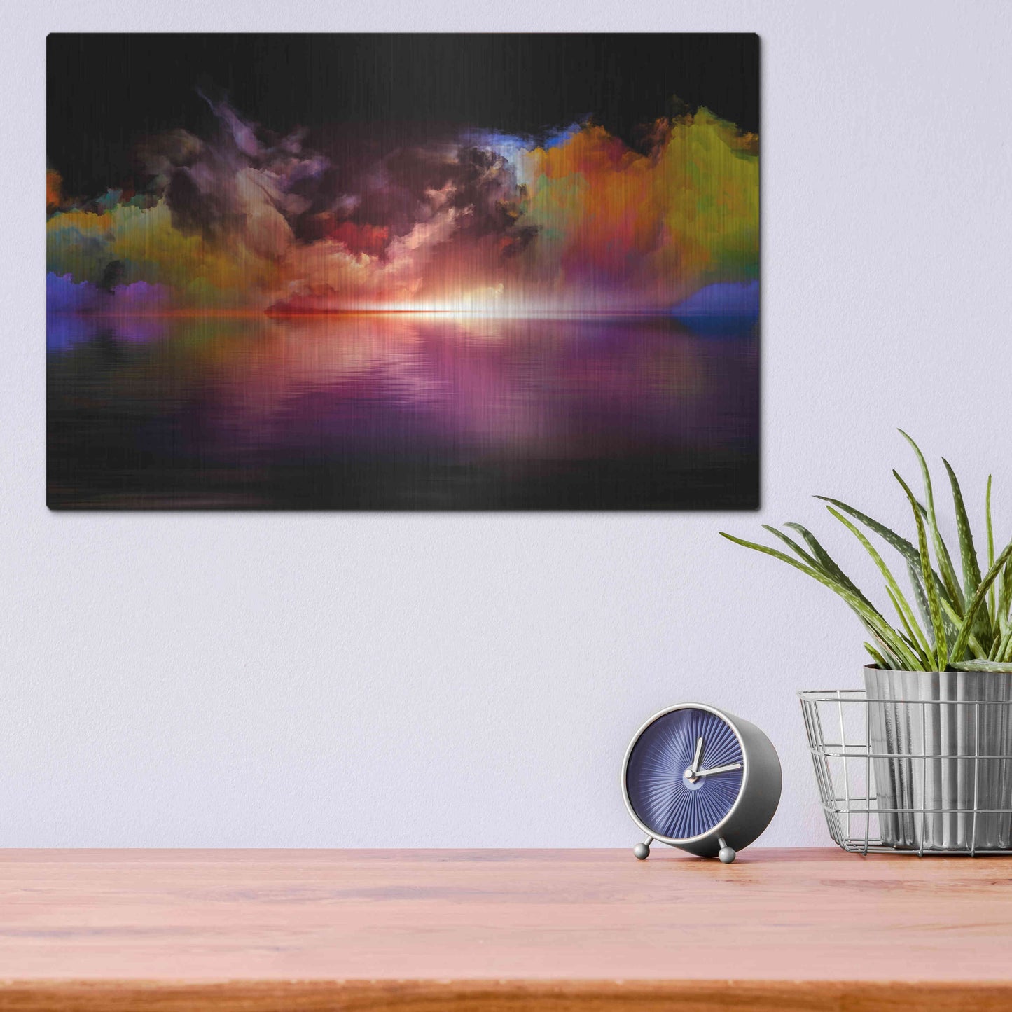 Luxe Metal Art 'Storm Surge' by Epic Portfolio, Metal Wall Art,16x12
