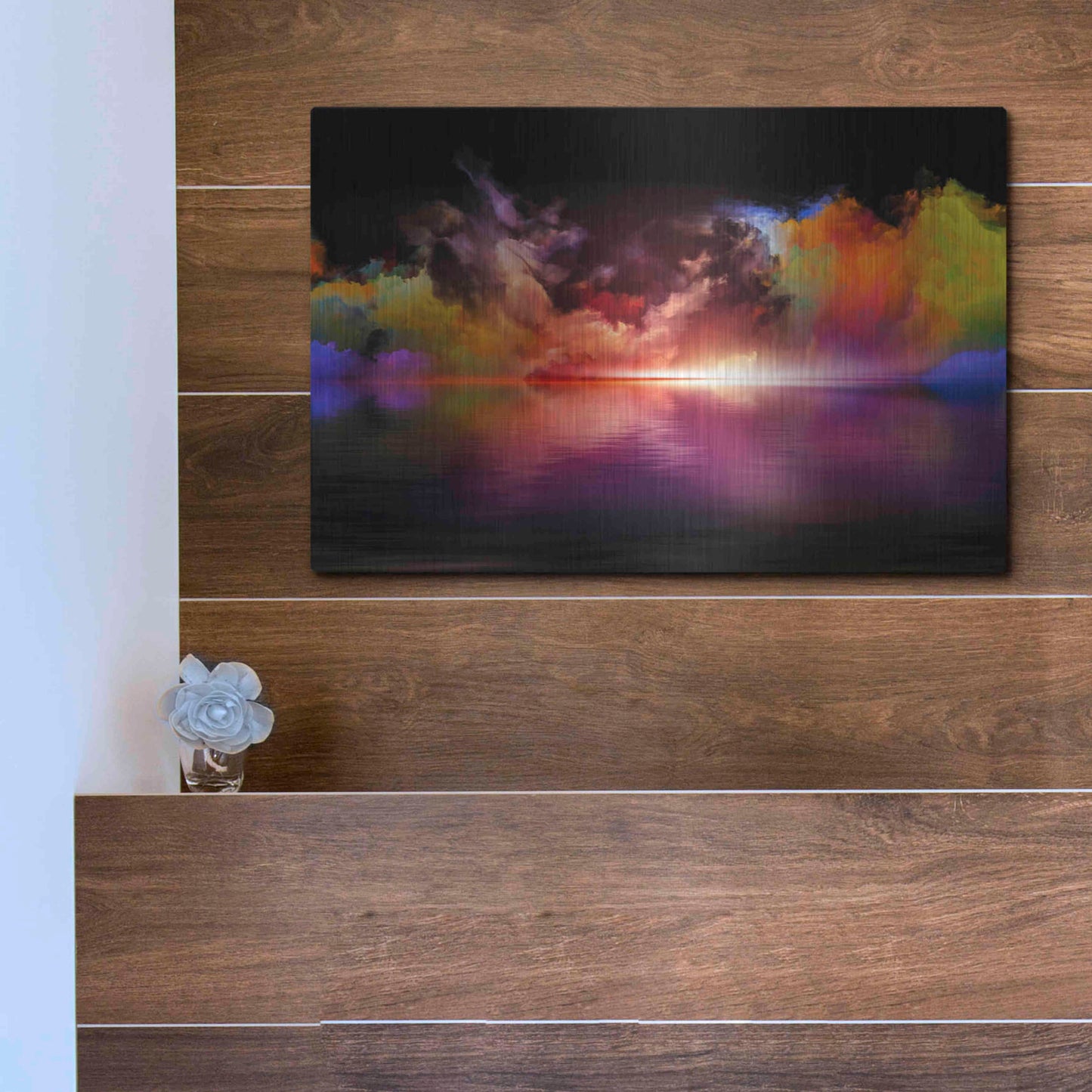 Luxe Metal Art 'Storm Surge' by Epic Portfolio, Metal Wall Art,16x12
