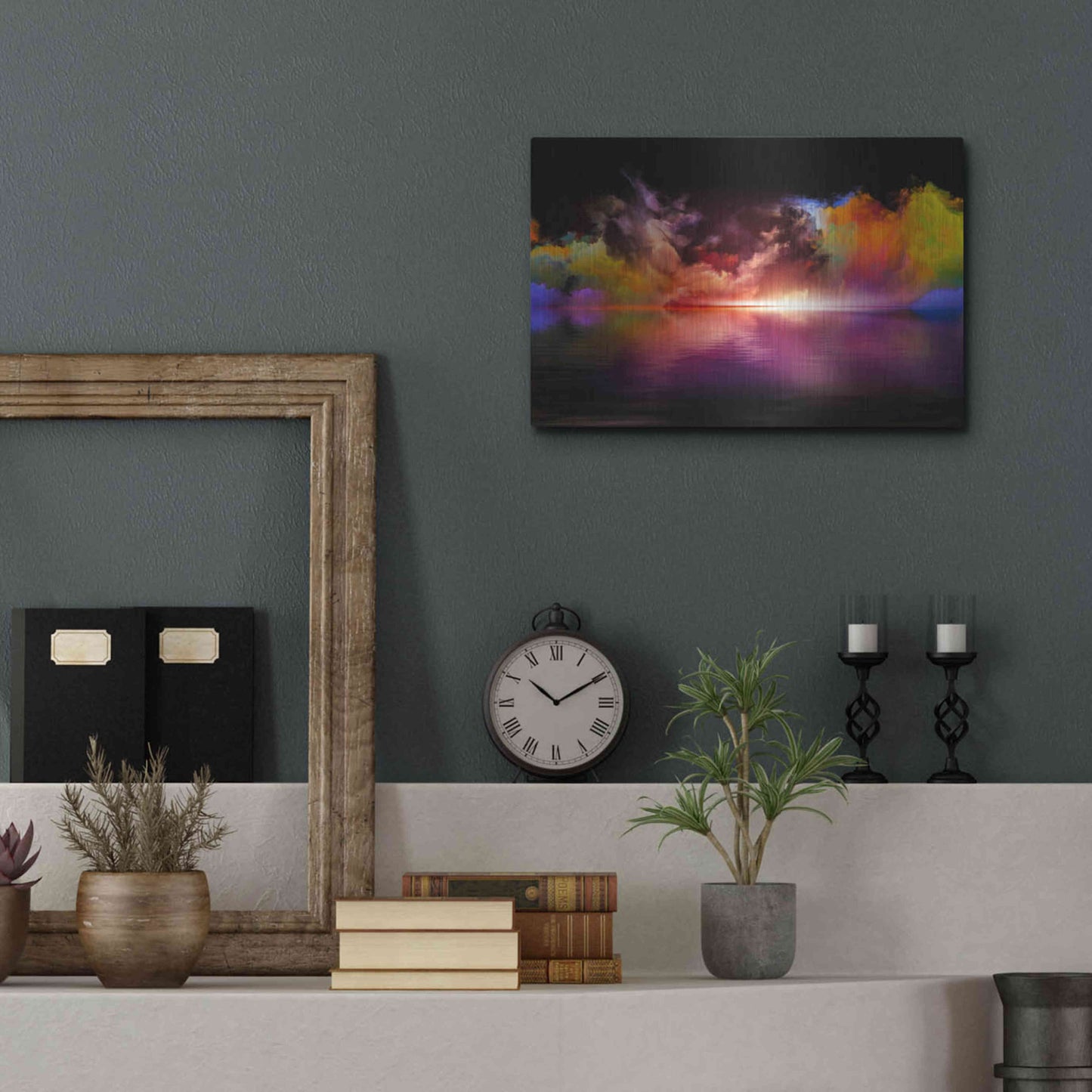 Luxe Metal Art 'Storm Surge' by Epic Portfolio, Metal Wall Art,16x12