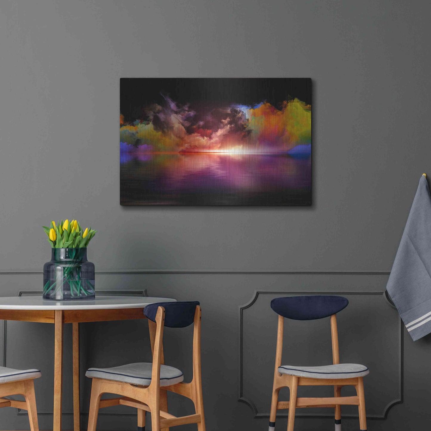 Luxe Metal Art 'Storm Surge' by Epic Portfolio, Metal Wall Art,36x24
