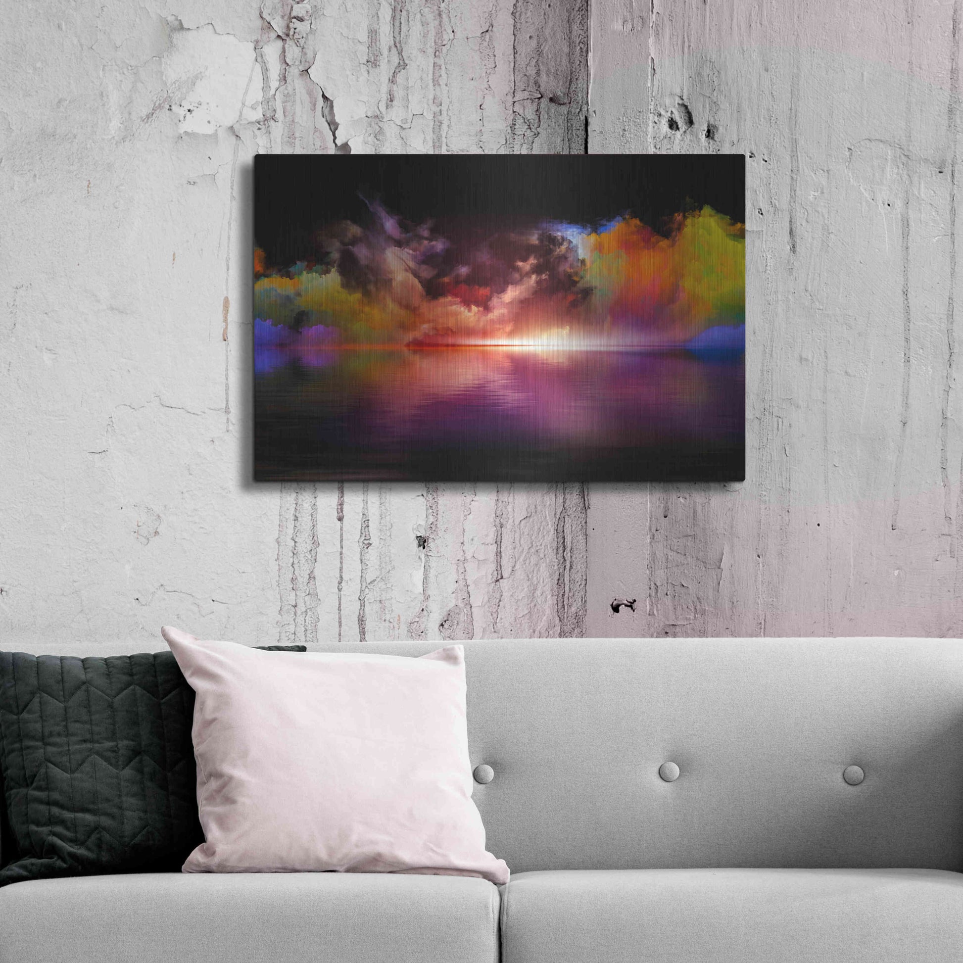 Luxe Metal Art 'Storm Surge' by Epic Portfolio, Metal Wall Art,36x24