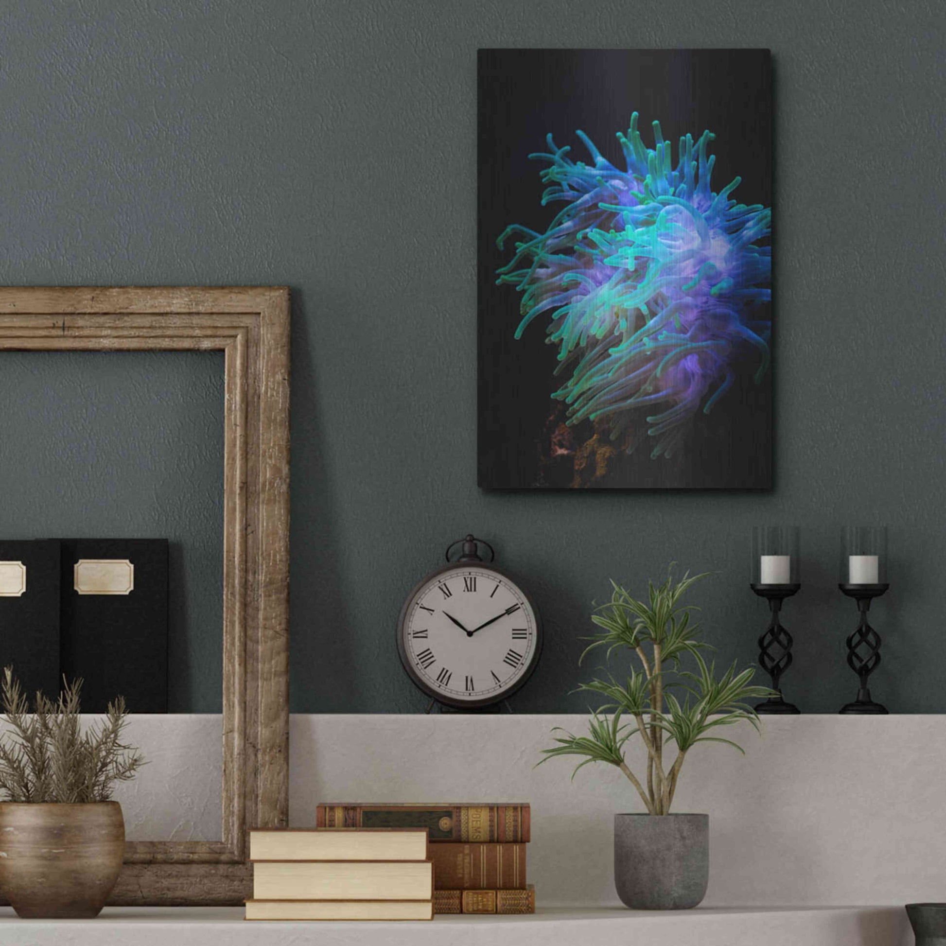 Luxe Metal Art 'Actinia' by Epic Portfolio Metal Wall Art,12x16