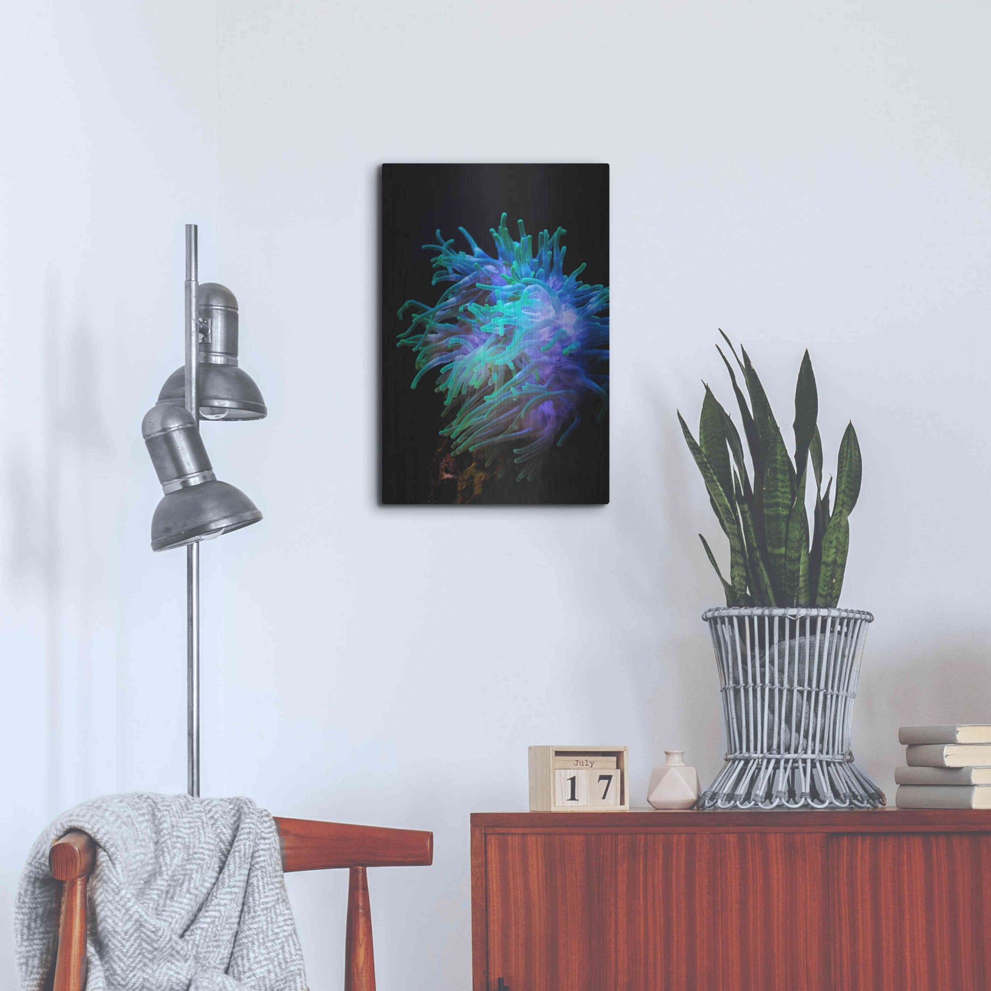 Luxe Metal Art 'Actinia' by Epic Portfolio Metal Wall Art,16x24