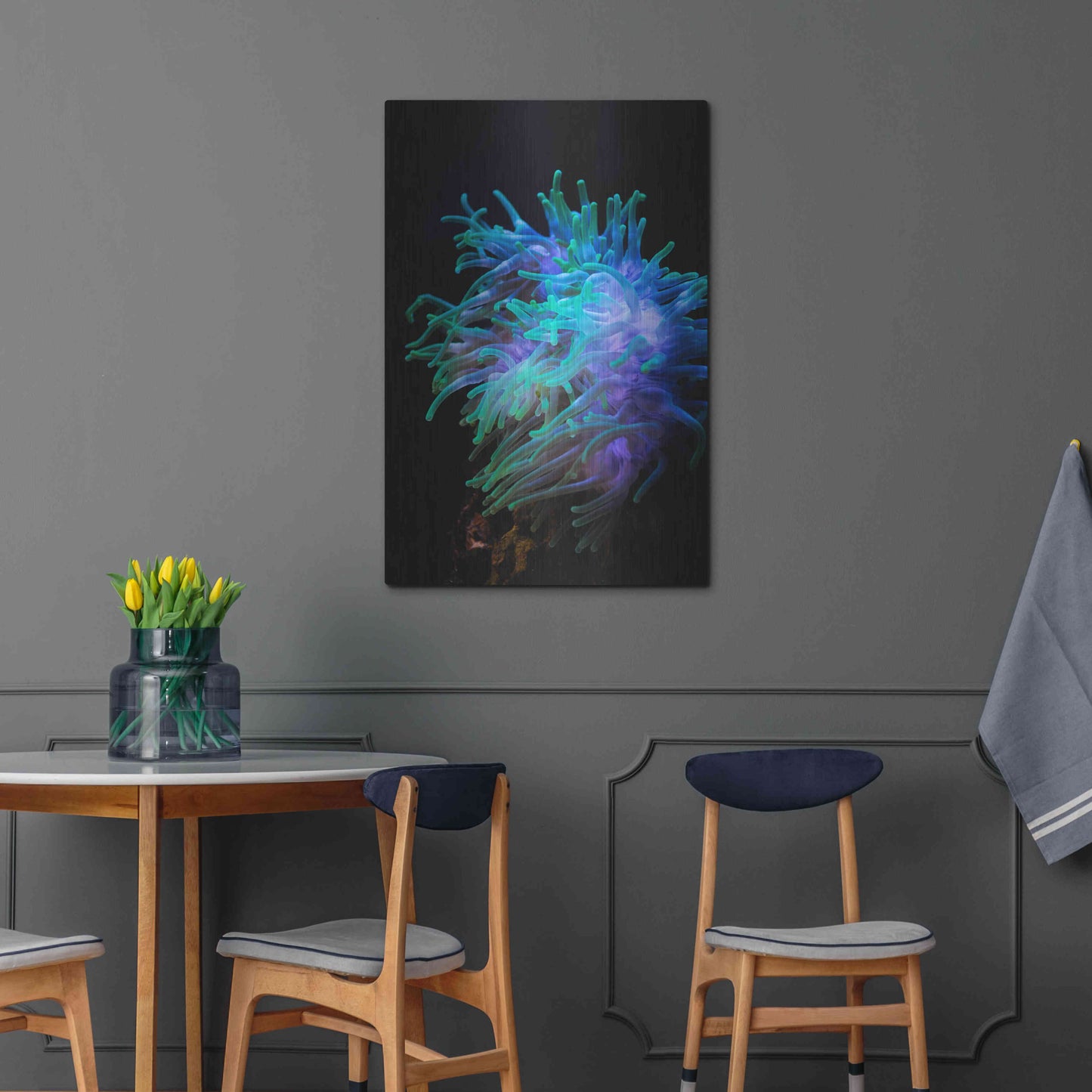 Luxe Metal Art 'Actinia' by Epic Portfolio Metal Wall Art,24x36