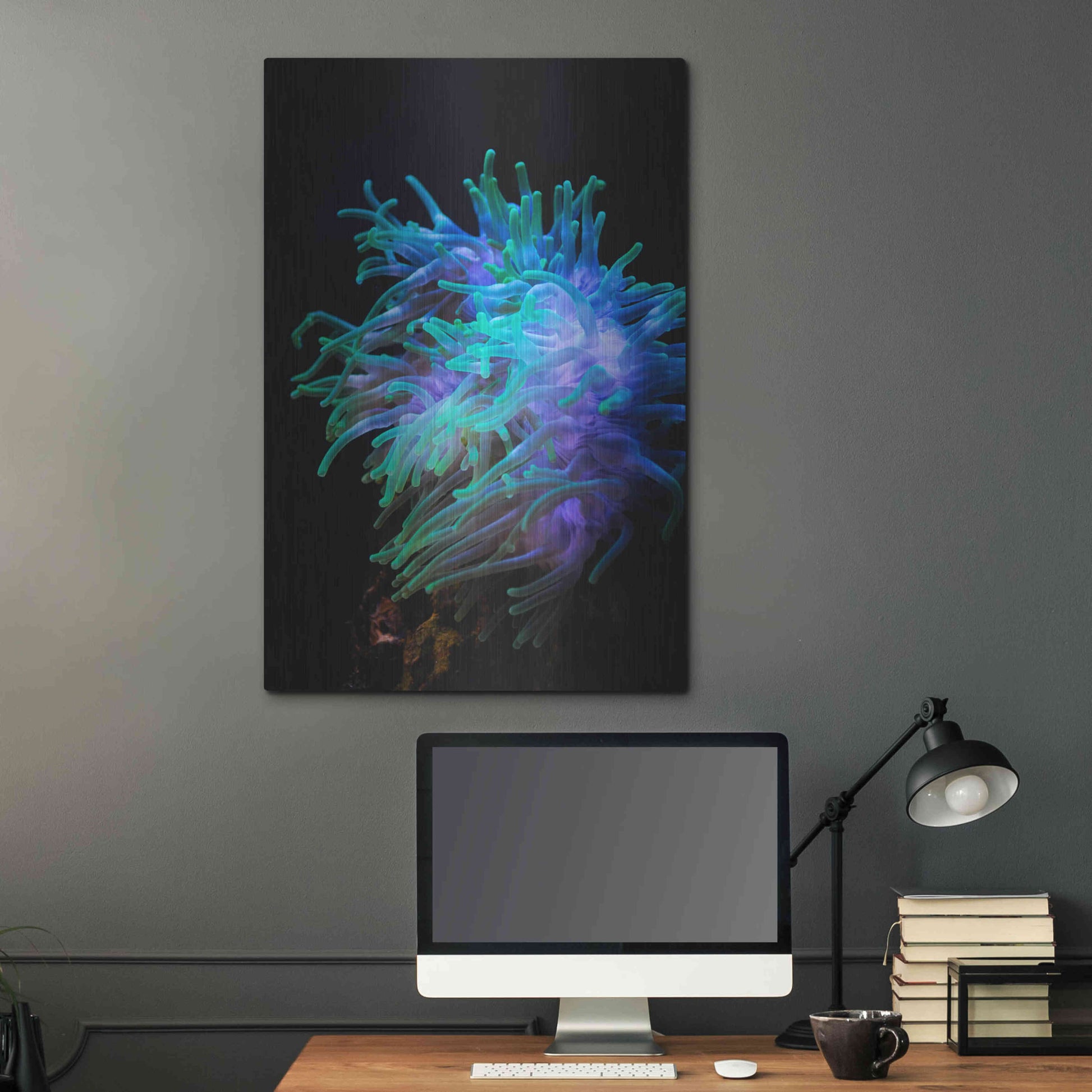 Luxe Metal Art 'Actinia' by Epic Portfolio Metal Wall Art,24x36