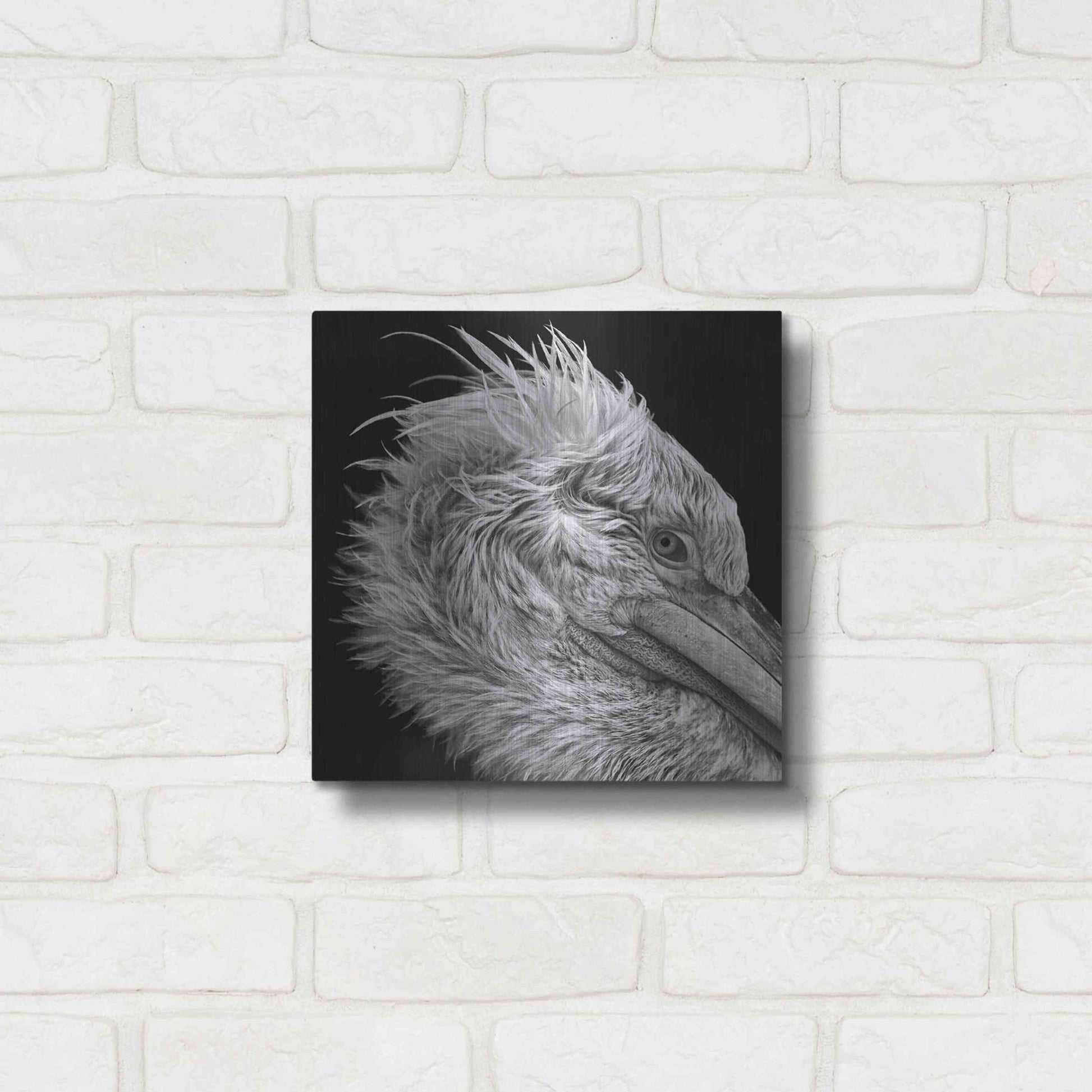 Luxe Metal Art 'Bad Hairday' by Epic Portfolio Metal Wall Art,12x12