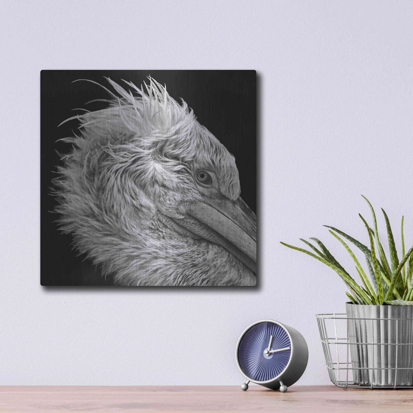 Luxe Metal Art 'Bad Hairday' by Epic Portfolio Metal Wall Art,12x12