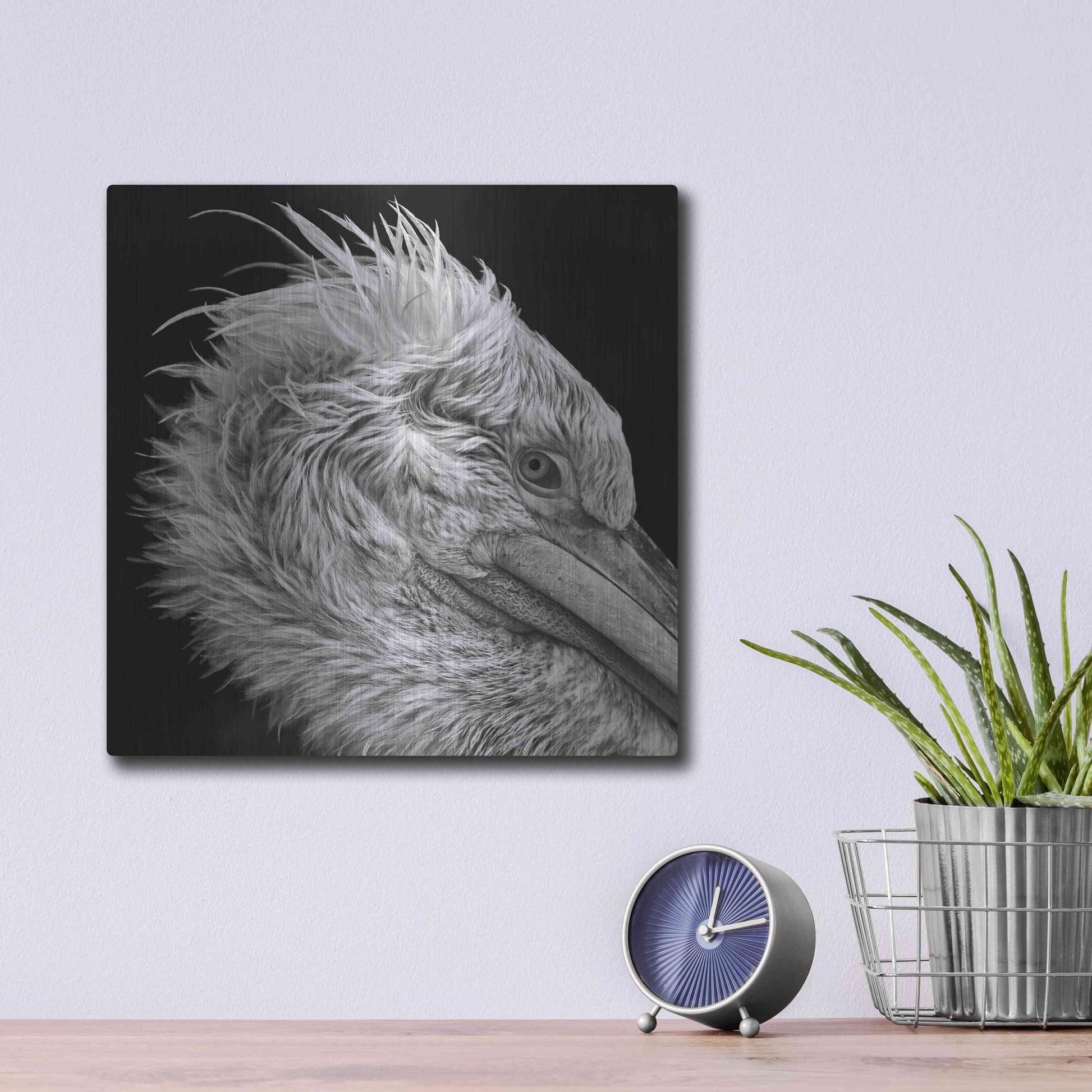 Luxe Metal Art 'Bad Hairday' by Epic Portfolio Metal Wall Art,12x12