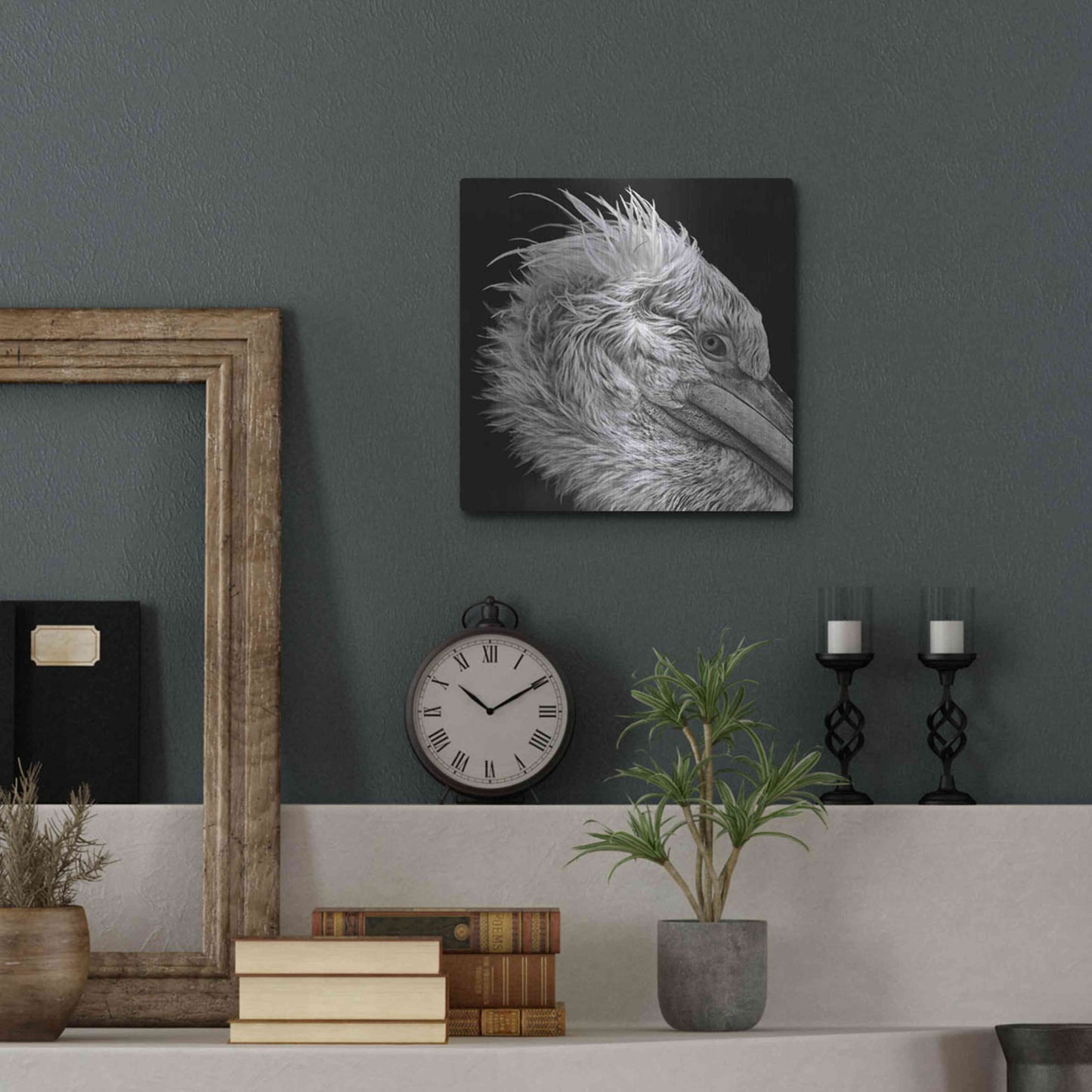 Luxe Metal Art 'Bad Hairday' by Epic Portfolio Metal Wall Art,12x12